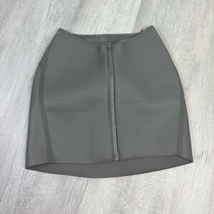 Skims Rubberized Scuba Swim Mini Skirt Gray Size Small